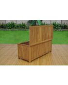 Scatola portaoggetti Adeline in teak marrone - 146x58x60 cm