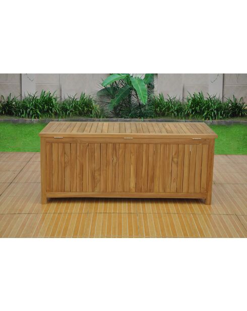 Scatola portaoggetti Adeline in teak marrone - 146x58x60 cm