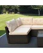 Muebles de jardín Sagres, modulares, 6 plazas, de resina tejida, color marrón, 2 piezas