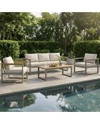 Salon de jardin 5 places en acacia Samlan bois - 4 pièces