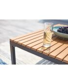 Salon de jardin bas en aluminium Blair gris - 4 pièces