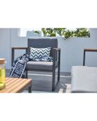 Salon de jardin bas en aluminium Blair gris - 4 pièces