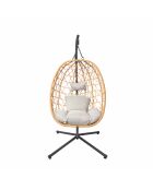 Fauteuil suspendu effet rotin Rigae marron - 95x95x198 cm