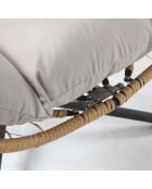Fauteuil suspendu effet rotin Rigae marron - 95x95x198 cm