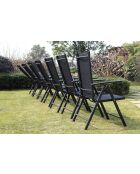 Lot de 2 fauteuils de jardin Arvona noir - 56x66x107 cm