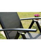 Lot de 2 fauteuils de jardin Arvona noir - 56x66x107 cm