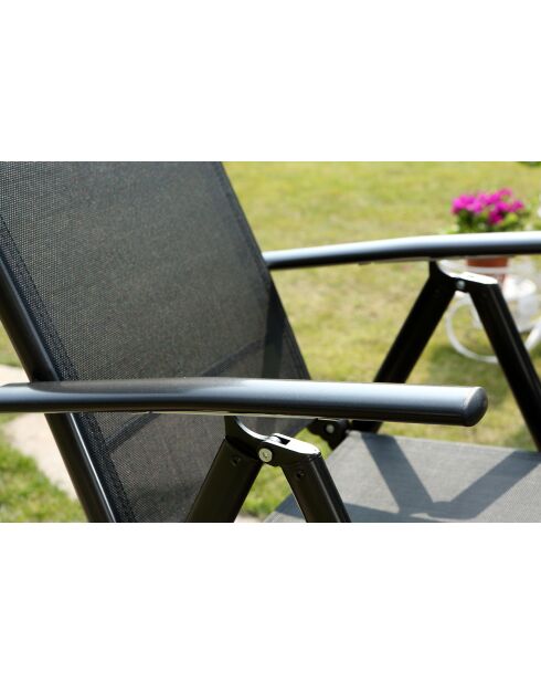 Lot de 2 fauteuils de jardin Arvona noir - 56x66x107 cm