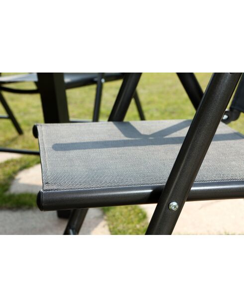 Lot de 2 fauteuils de jardin Arvona noir - 56x66x107 cm