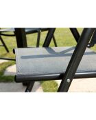 Lot de 2 fauteuils de jardin Arvona noir - 56x66x107 cm