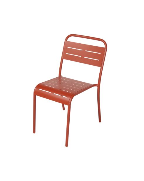 Set van 4 Falcou terracotta tuinmeubelstoelen - 44x59x79 cm