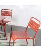 Set van 4 Falcou terracotta tuinmeubelstoelen - 44x59x79 cm
