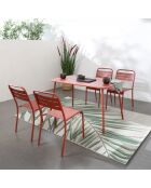 Set van 4 Falcou terracotta tuinmeubelstoelen - 44x59x79 cm