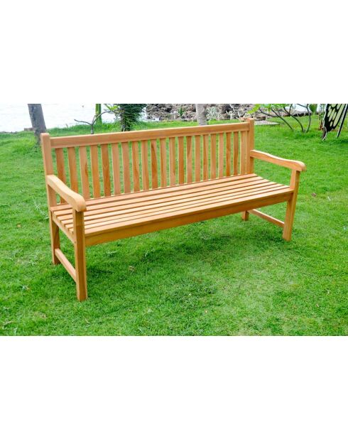 Ondine braune 3-Sitzer-Bank aus Teakholz - 82x46x51 cm