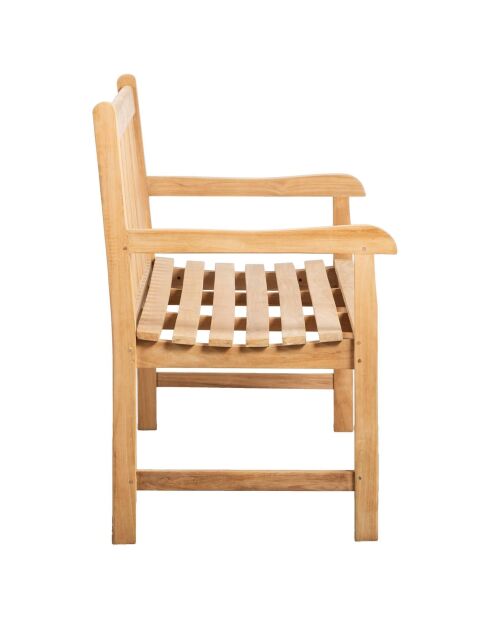 Ondine braune 3-Sitzer-Bank aus Teakholz - 82x46x51 cm
