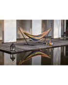 Stehende Hängematte mit mehrfarbigem Stoffsegeltuch Machico multicolor - 260x107x100 cm