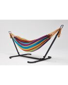 Stehende Hängematte mit mehrfarbigem Stoffsegeltuch Machico multicolor - 260x107x100 cm