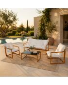 Cadiz bruin eigentijds 5-zits tuinmeubilair met beige kussens - 4 stuks