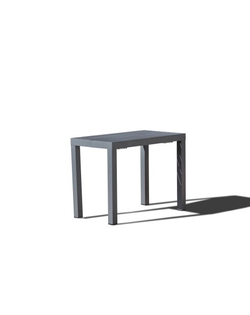 Consolle allungabile Ravelo in alluminio grigio da 2 a 6 posti - 142x100x75 cm