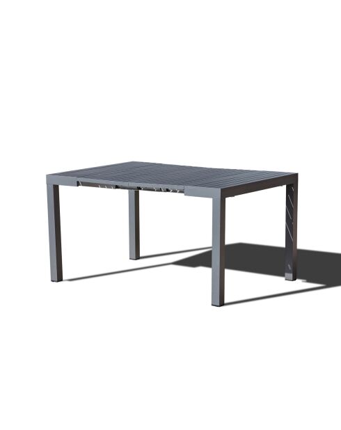 Consolle allungabile Ravelo in alluminio grigio da 2 a 6 posti - 142x100x75 cm
