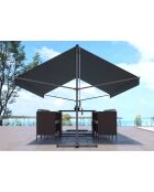 Tenda da sole a doppia pendenza Livia grigia - 395x300x24 cm