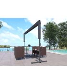 Tenda da sole a doppia pendenza Livia grigia - 395x300x24 cm