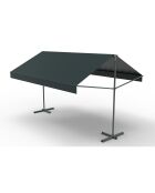 Tenda da sole a doppia pendenza Livia grigia - 395x300x24 cm