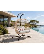 Pisae hangstoel voor 2 personen met rotaneffect naturel - 130x97x196 cm