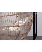 Pisae hangstoel voor 2 personen met rotaneffect naturel - 130x97x196 cm