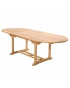 Salon de jardin en teck 10 places avec table ovale, 6 chaises et 2 fauteuils Lireno marron - 9 pièces