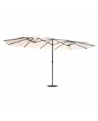 Luvina ecrufarbener ovaler doppelter gerader Schirm - 270x460x240 cm