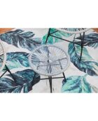 Salon de jardin 2 fauteuils ronds avec table basse Verano gris clair - 3 pièces