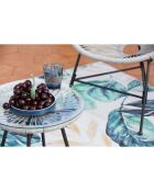 Salon de jardin 2 fauteuils ronds avec table basse Verano gris clair - 3 pièces