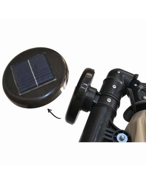Johan quadratischer LED-Offset-Sonnenschirm braun - 300x300x245 cm