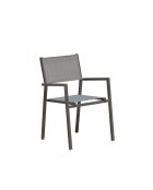 Lot de 4 chaises empilables Salobreña grises - 57x55x85 cm
