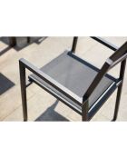 Lot de 4 chaises empilables Salobreña grises - 57x55x85 cm