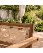Muebles de jardín de 5 plazas en madera de acacia y madera de Kret en bastón - 4 piezas