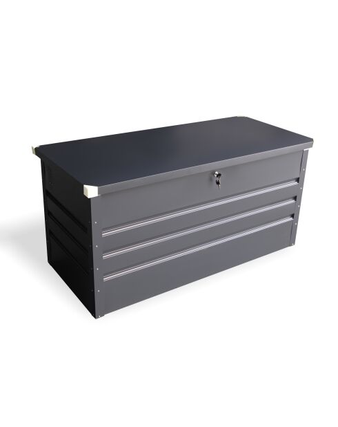 Scatola portaoggetti Tavona in acciaio grigio - 131x61x62 cm