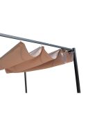 Pergola autoportante en acier avec toile Island taupe - 300x300x240 cm