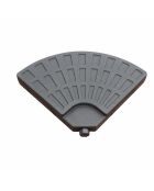 Set van 4 zwarte verzwaarde parasoltegels Mareno - 350x350x7 cm