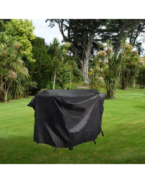 Housse de protection pour salon de jardin Bastos noire - 165x140x105 cm