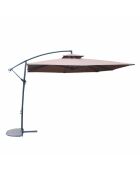 Brindisi runder brauner Offset-Sonnenschirm - 295x295x220 cm
