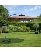 Brindisi runder brauner Offset-Sonnenschirm - 295x295x220 cm