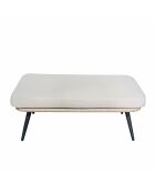 Repose-pieds d'extérieur avec coussin Maxime beige - 90x45x38 cm