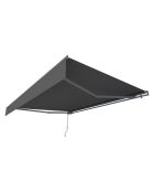 Tenda manuale in alluminio con tela Helino grigia - 295x250x14 cm