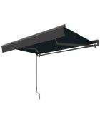 Store banne motorisé en aluminium avec toile Sarena gris - 295x250x14 cm
