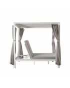 2-Sitzer-Gartenbett Corniglia, 208 x 108 x 205 cm, grau