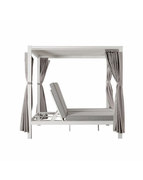 2-Sitzer-Gartenbett Corniglia, 208 x 108 x 205 cm, grau