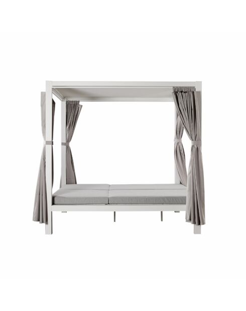 2-Sitzer-Gartenbett Corniglia, 208 x 108 x 205 cm, grau