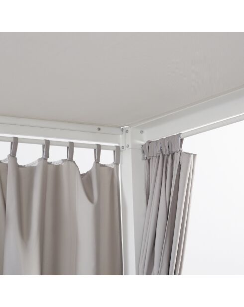 2-Sitzer-Gartenbett Corniglia, 208 x 108 x 205 cm, grau