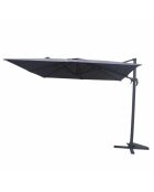 Ivarin grauer, um 360° drehbarer quadratischer Offset-Sonnenschirm — 300 x 300 x 260 cm